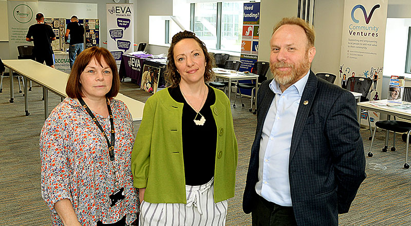 Dr Helen Dudiak, Anne Fry and Professor Paul Crawshaw