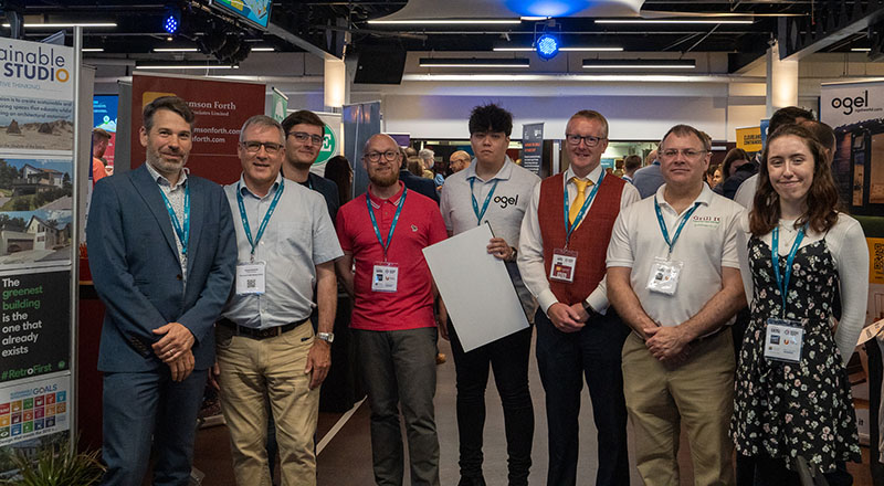 Left to right: Simon Green (Edge Innovation), Stuart Duckett (The Sustainable Design Studio), Owain Brennan (SeerBI), Mark Bennett (YLearn), Alex Taylor (OGEL World), Andy Stevenson (Samson Forth Associates), Richard Brough (RJB Enriched Design), Sophie Weldrake (Festival of Thrift)