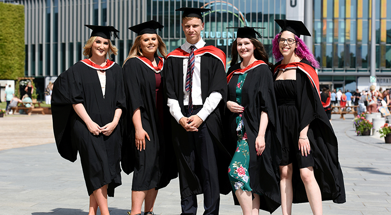 Pictured, from left: Alex Savage, Laura McKeown, Adam Campbell, Sarah Peacock, Carina Gama