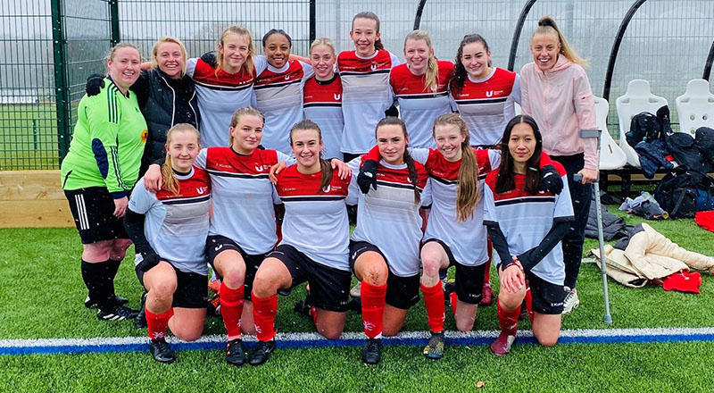 Teesside University women’s football team