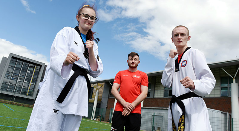 Amy Bone, Liam Doody and Harley Harbisher. Link to Talented students to represent Teesside University at international championships.