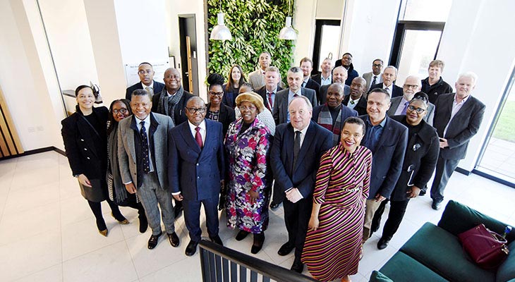 The delegation from South Africa with staff and guests at the NZIIC