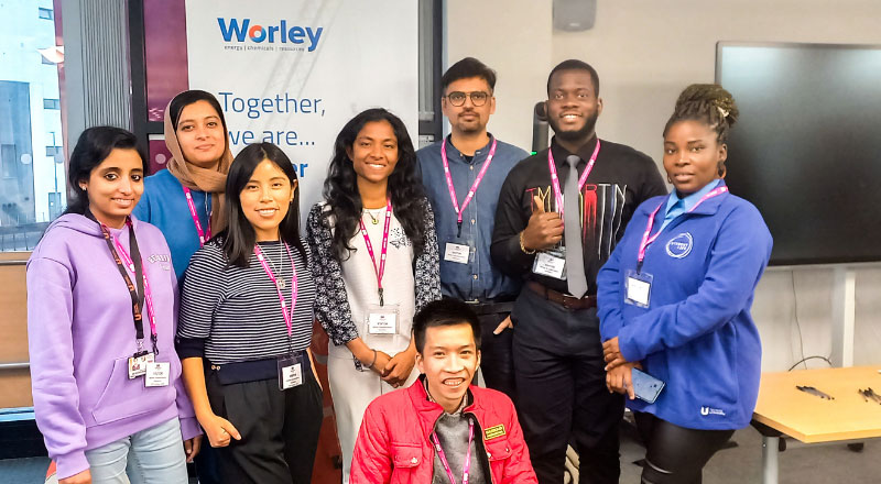 Teesside University students who attended the Hackathon.