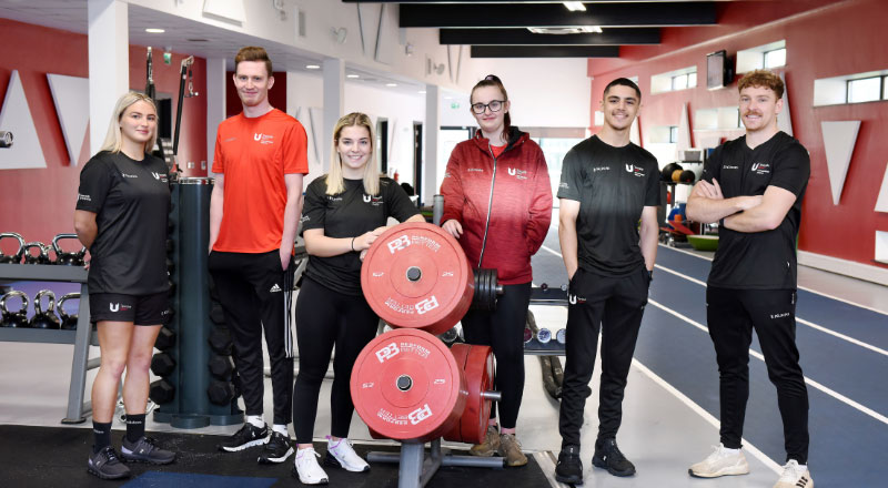 Sports Scholarship students left to right – Eve Jackson, Matty McCarthy, Jess Brain, Amy Bone, Kamraan Ali and JP Meade.. Link to Teesside University welcomes this year’s performance sport scholars .