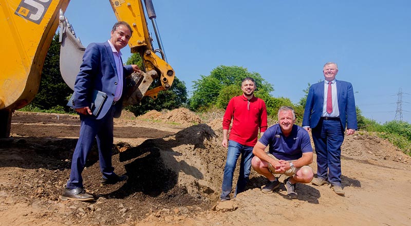 L-R: Dr Sina Rezaei Gomari, Mardin Abdalqadir, Peter Scott and Bob Borthwick at the carbon sequestration research site