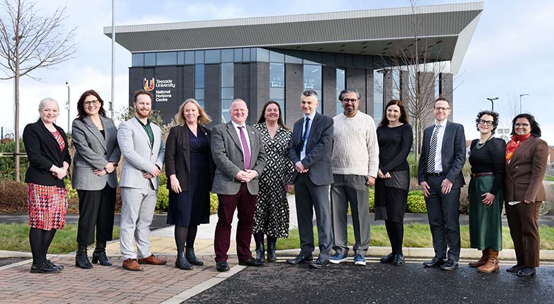 Representatives from the NHSA and Teesside University at the University’s National Horizons Centre