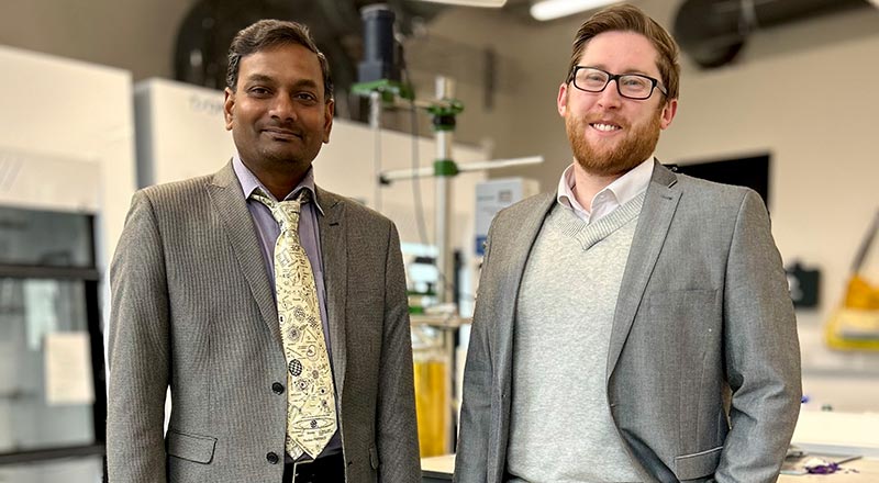 Professor Kumar Patchigolla, Professor of Decarbonisation of Industrial Clusters at Teesside University’s Net Zero Industry Innovation Centre and Jason Moody, Chief Operating Officer of Time To ACT plc