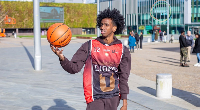 Asad Maie. Link to Canadian basketball star chooses Teesside University for Computer Studies degree course.