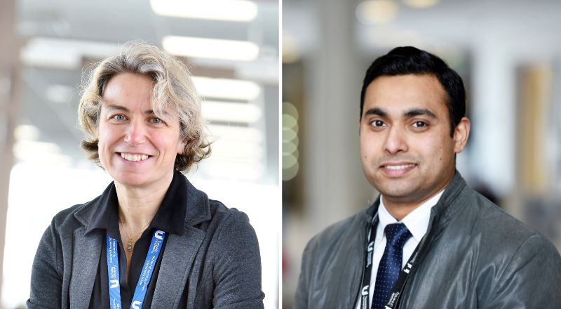Professor Antonia Liguori (left) and Dr Imrose Muhit (right). Link to Teesside University academics join prestigious network of emerging leaders.