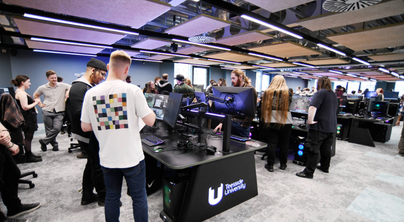 Gaming labs in Teesside University's Digital Life building