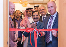 George Hunt- Director of International Development (top left), Syed Abidi- Regional Director (centre), Gordon Marshall- Associate Dean (International) (bottom right), and Dr Warren Harrison- Pro Vice-Chancellor (International) (top right).