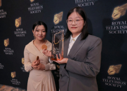 Zian Li pictured on the left and Qiuying Wang on the right