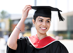 LLB (Hons) Law graduate Rajveer Kaur, who was been awarded the Emma Teare Award for Family Law.