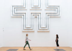 Installation of Lubna Chowdhary’s exhibition Erratics at MIMA, 2022. Image courtesy of MIMA.