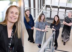 Rosie Jones, pictured left, and the LEIT team