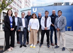 Claire Adams (KTP Manger) Professor David Hughes (Associate Dean of Research and Innovation & KTP Academic Supervisor), Dr Sina Rezaei Gomari (Professor of Research & KTP Academic Lead and supervisor), David Neal (CEO, Dauson), Dr Ahlim Hashm (Dauson Technical Director & KTP Industry Supervisor), Phil Ridley (Dauson Director) , Ashfaque Ahmed (KTP Associate), Liam Neal, (Dauson Director) Dr Imros Muhit, (Senior Lecturer in Engineering & KTP Academic Supervisor)