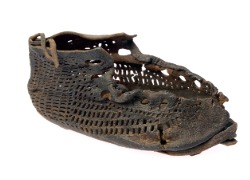 Image of leather baby boot from Roman Vindolanda. Image courtesy of  Vindolanda Trust