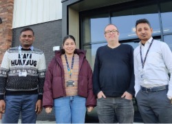 Professor Kumar Patchigolla, principal investigator, PhD student Priyanka Thakur, Mark Bankhead of UKNNL, Shadab Alam, co-investigator