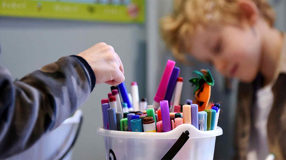 Children painting