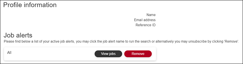 Screenshot showing View jobs or Remove jobs buttons