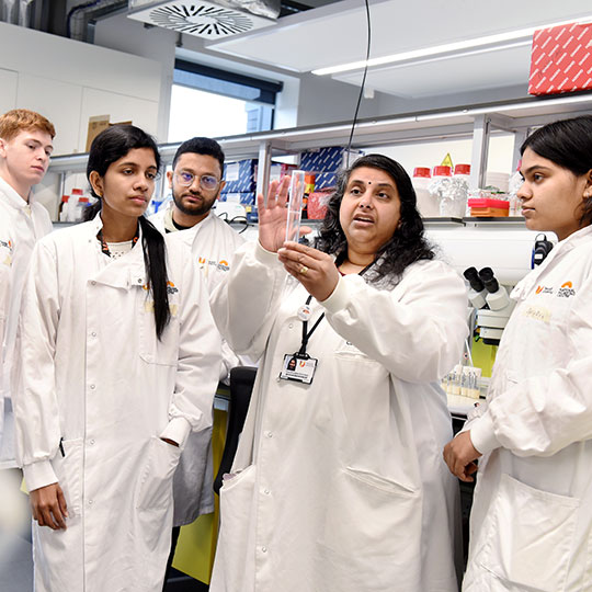 NHC staff in labs