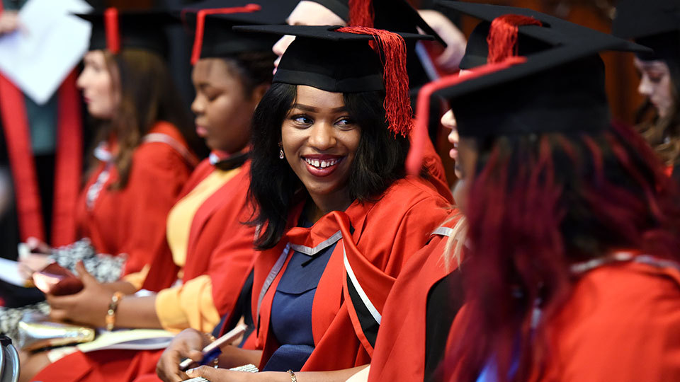 Students in a graduation event