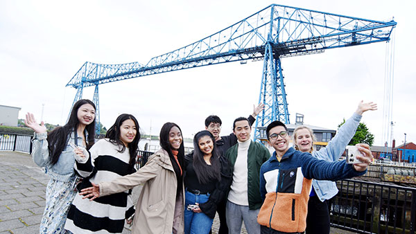International students at Mima, Middlesbrough, Transporter and Saltburn Pier and beachhuts
