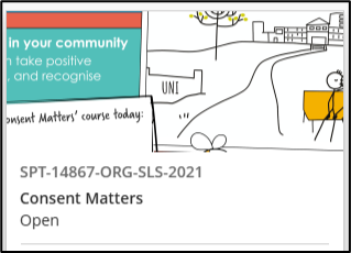 Screenshot of training system showing Consent matters