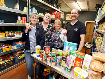 Lesley Spencer, Lynn Jefferson-Prescott, Sue Marsden, with Be The Change nominator, Mark Buschbacher