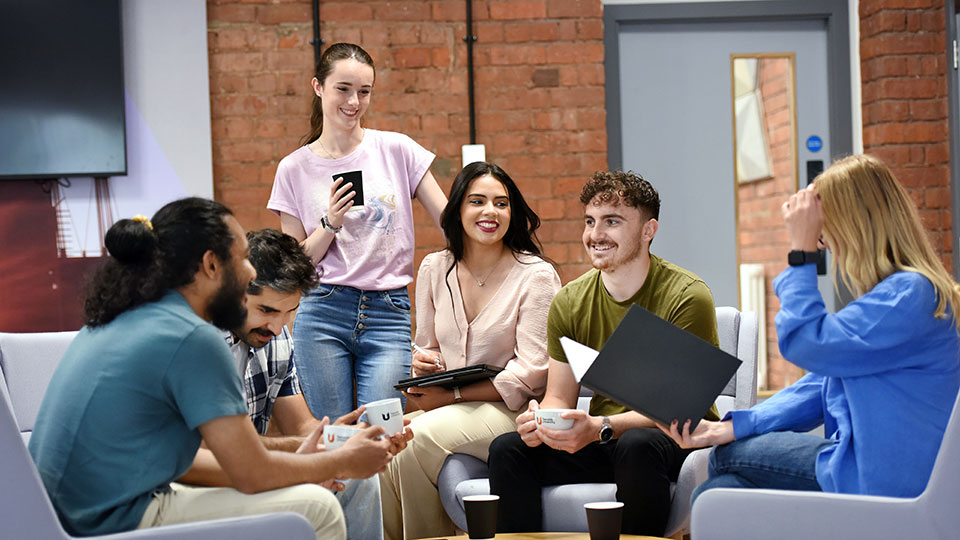 Group of students talking