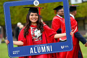 Student in her graduation day