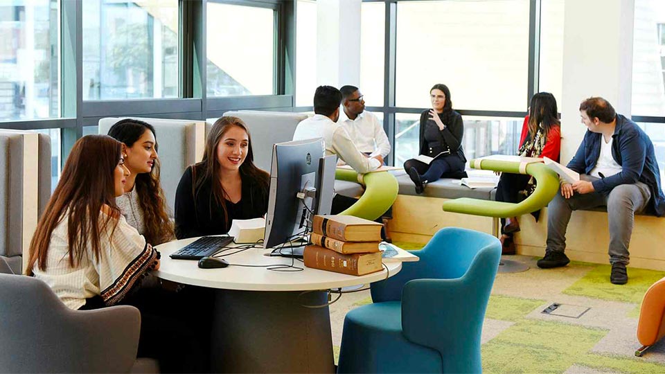 Students in the Library