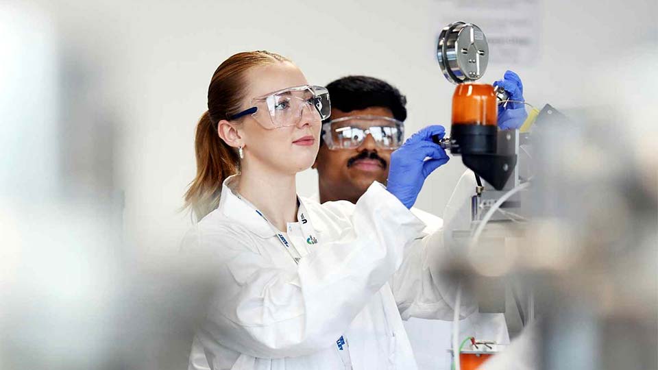 Staff working at Net Zero lab