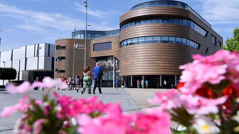The Curve building at Teesside University campus.