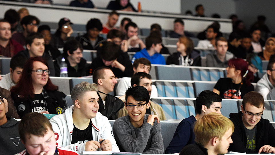 Students in a lecture room