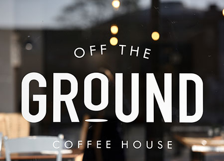 Off the ground sign on the window