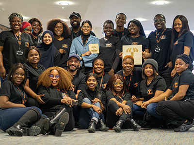 Teesside University students. Link to View the pictures.