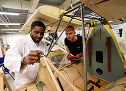 Students Oliver Riddle and Chidera Nkem-Paul.