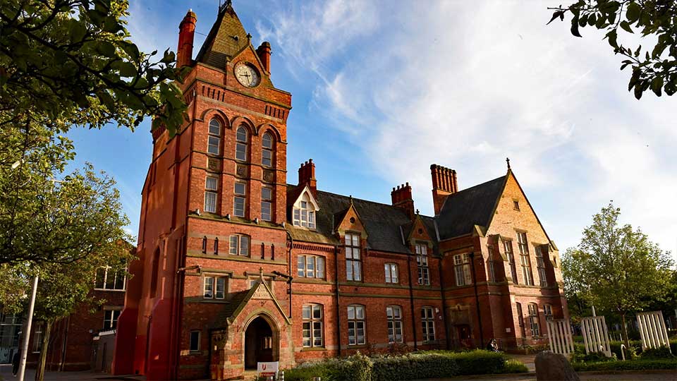 Waterhouse Building at Teesside University exterior on campus