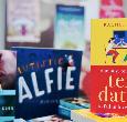 A selection of Rachel Dove's books stacked on a table