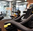 Gym equipment in the fitness suite at the building