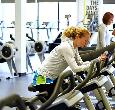 Students and staff using cardio equipment at the Teesside University gym