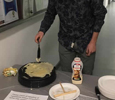 Student Cooking pancakes
