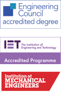Engineering Council, The Instituion of Engineering and Technology and Institution of Mechanical Engineers accredited programme