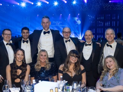 Professor Cormac Ryan, back right, with representatives from the award winning team . Link to Professor Cormac Ryan, back right, with representatives from the award winning team .