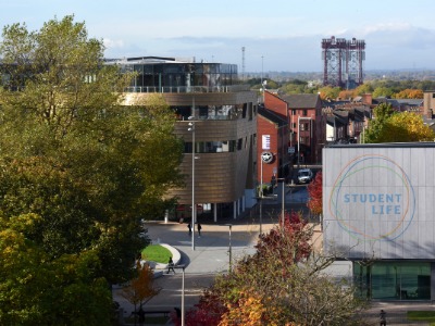 Teesside University campus. Link to Teesside University campus.