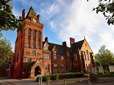 Photograph of the Waterhouse Building, former grammar school, dating back to 1877.. Link to Local and Community History Month 2026 at Teesside University Library.