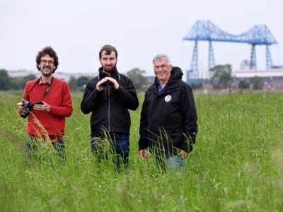 Dr Ambroise Baker, Ed Hearn and Chris Francis at RSPB Salthome. Link to RSPB and Teesside University researcher partner on project to boost bird populations .