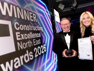    Darren Vipond, Director of Campus Services, receiving his Outstanding Contribution award from Nik Welsh, of believe housing and CENE chair . Link to    Darren Vipond, Director of Campus Services, receiving his Outstanding Contribution award from Nik Welsh, of believe housing and CENE chair .