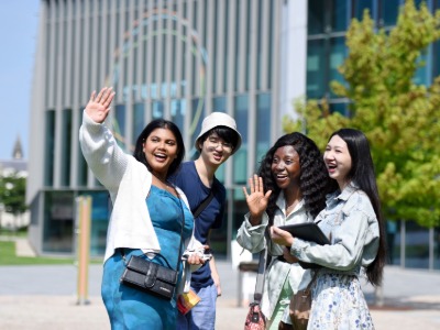 Study with us . Link to Positive endorsement for Teesside University from overseas students .